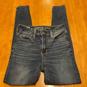 American Eagle super high rise legging women’s 0 short jeans petite